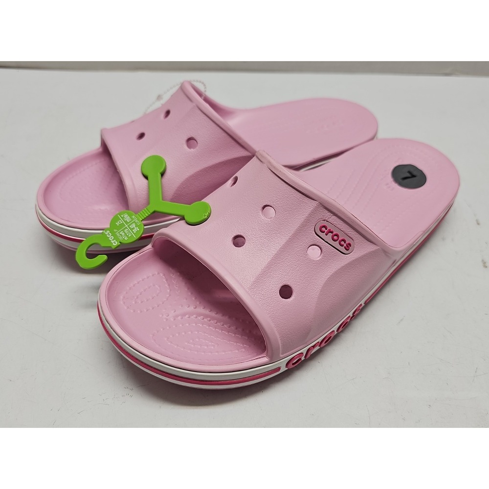Crocs Bayaband Shoes Women's Size 9 Pink Slides Comfort Sandals Unisex